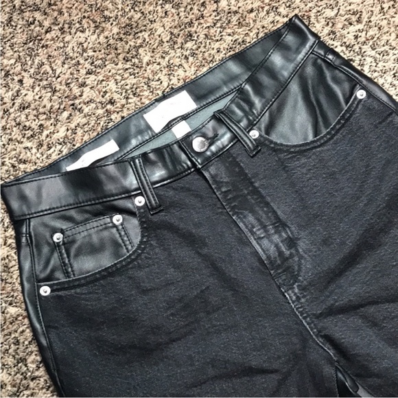 Universal Thread 80’s Mid Rise Slim Straight Leg Dual Fabric Jeans Var Sizes NWT - Picture 5 of 9